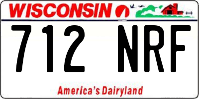 WI license plate 712NRF