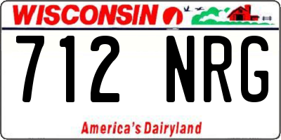 WI license plate 712NRG