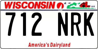 WI license plate 712NRK