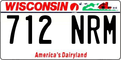 WI license plate 712NRM