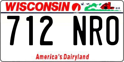 WI license plate 712NRO