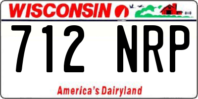 WI license plate 712NRP