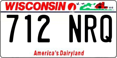 WI license plate 712NRQ