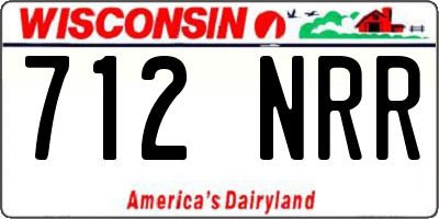 WI license plate 712NRR