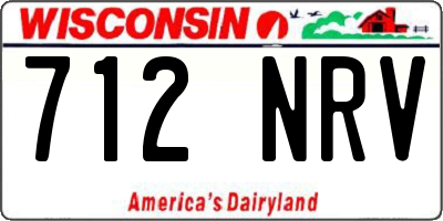 WI license plate 712NRV
