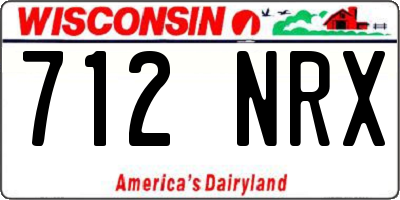 WI license plate 712NRX
