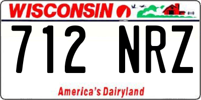 WI license plate 712NRZ