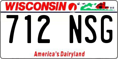WI license plate 712NSG