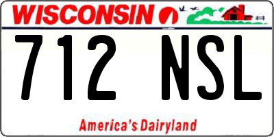 WI license plate 712NSL