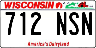 WI license plate 712NSN