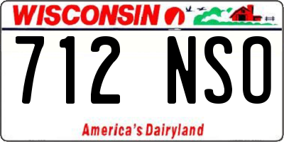 WI license plate 712NSO