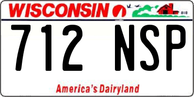 WI license plate 712NSP