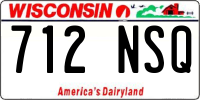 WI license plate 712NSQ