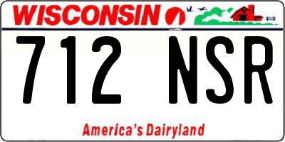 WI license plate 712NSR