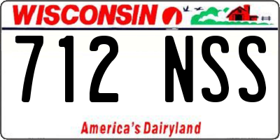 WI license plate 712NSS