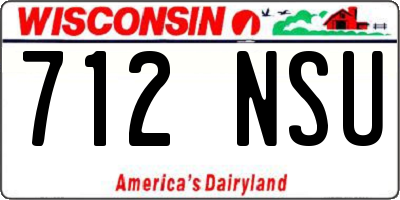 WI license plate 712NSU