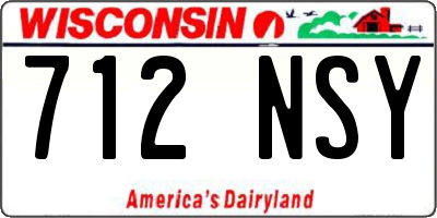 WI license plate 712NSY