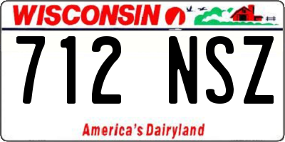 WI license plate 712NSZ