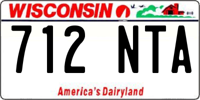 WI license plate 712NTA