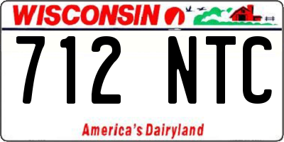 WI license plate 712NTC