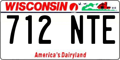 WI license plate 712NTE
