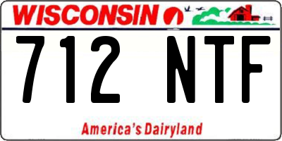 WI license plate 712NTF