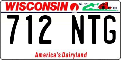 WI license plate 712NTG