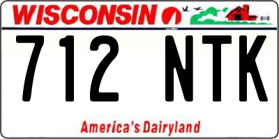 WI license plate 712NTK