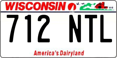 WI license plate 712NTL