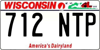 WI license plate 712NTP