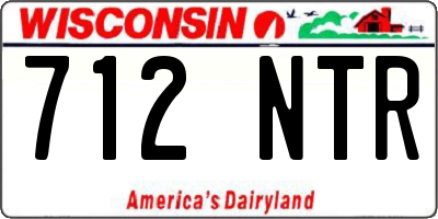 WI license plate 712NTR