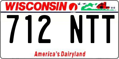WI license plate 712NTT