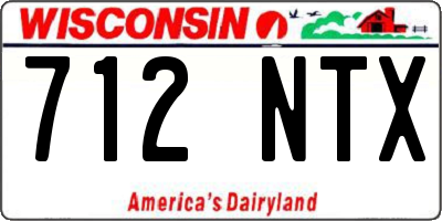 WI license plate 712NTX