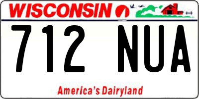 WI license plate 712NUA