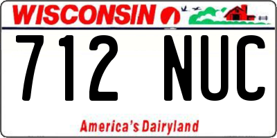 WI license plate 712NUC