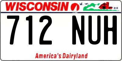 WI license plate 712NUH
