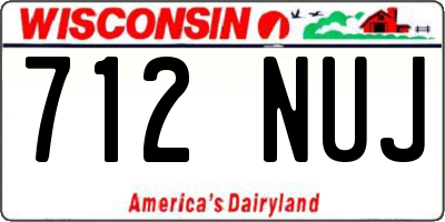 WI license plate 712NUJ