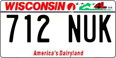 WI license plate 712NUK