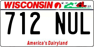 WI license plate 712NUL