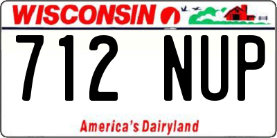 WI license plate 712NUP