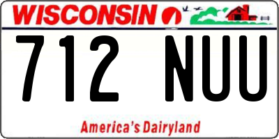 WI license plate 712NUU
