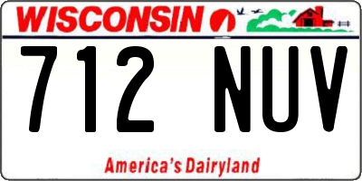WI license plate 712NUV