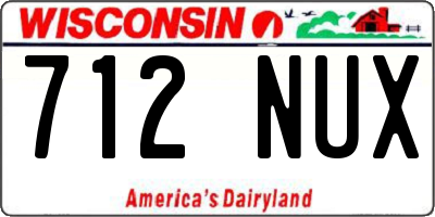 WI license plate 712NUX