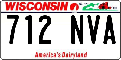 WI license plate 712NVA