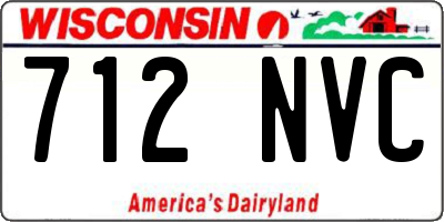 WI license plate 712NVC