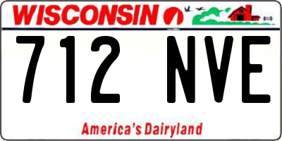 WI license plate 712NVE