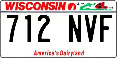 WI license plate 712NVF