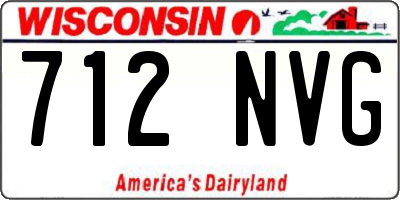 WI license plate 712NVG