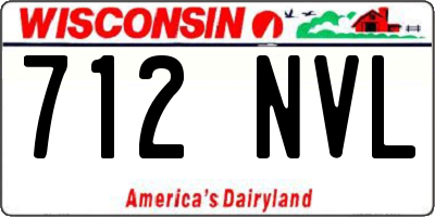 WI license plate 712NVL