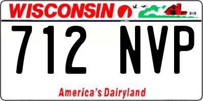 WI license plate 712NVP
